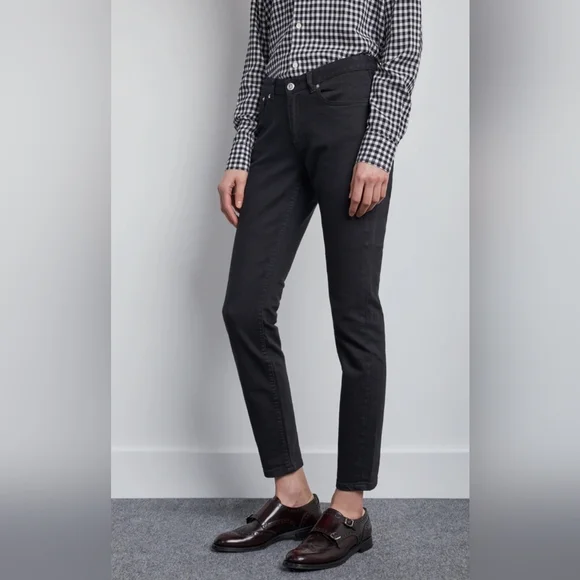 A.P.C Jean Moulant Noir Black Skinny Jeans  Size 28 NWT - Picture 2 of 13